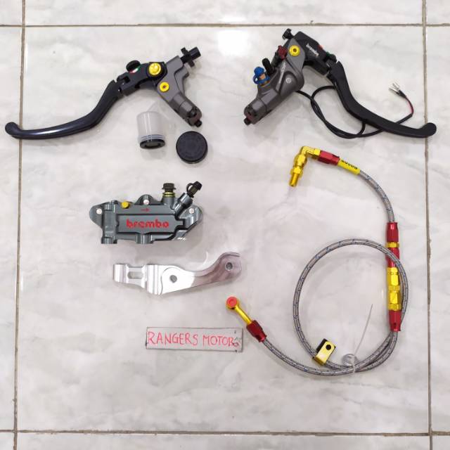 PAKET PENGEREMAN DEPAN VIXION OLD-VIXION NEW-NOUVO-VEGA R-JUPITER Z MASTER REM BREMBO CORSA CORTA