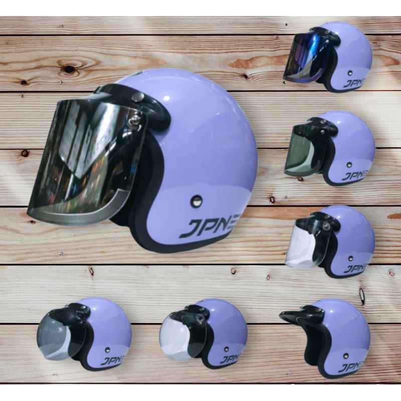 Helm jpn ungu pastel glos Original SNI