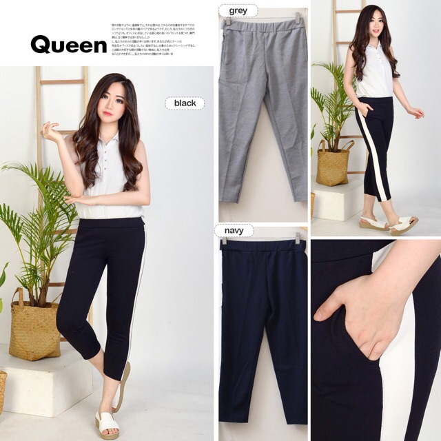 Celana 7/8 lis putih