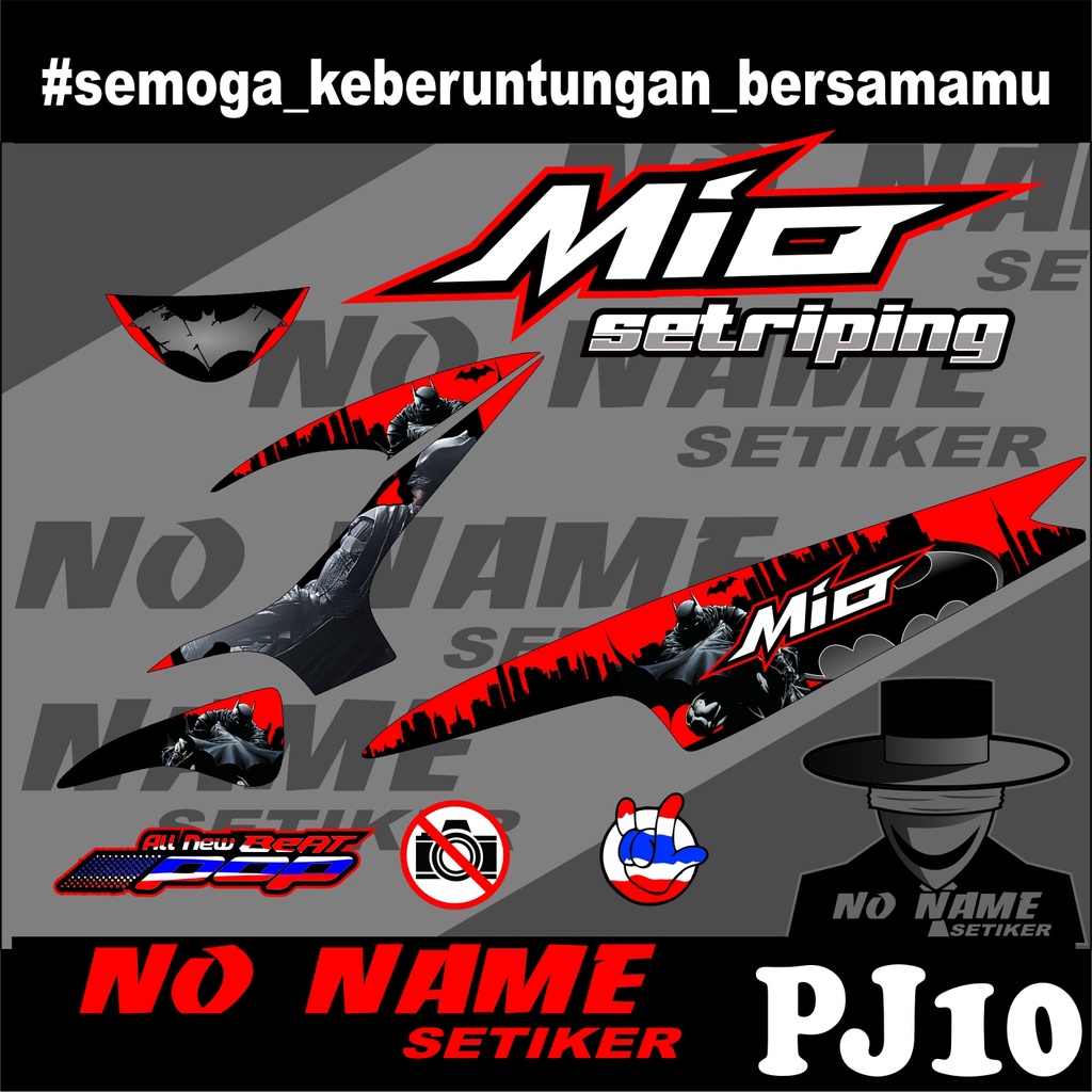 Stiker Striping Mio 110 Smile/Sporty (pj10) 2008 2009 2010 2012 2013 setiker decal mio karbu