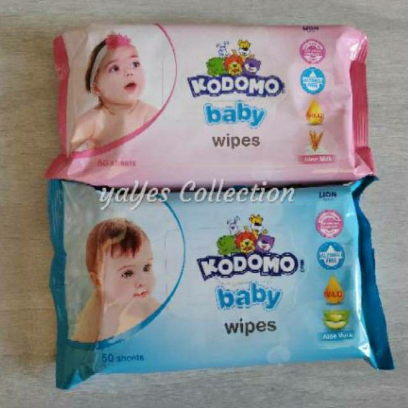 Kodomo tisu basah 50 sheet kodomo wipes isi 50's