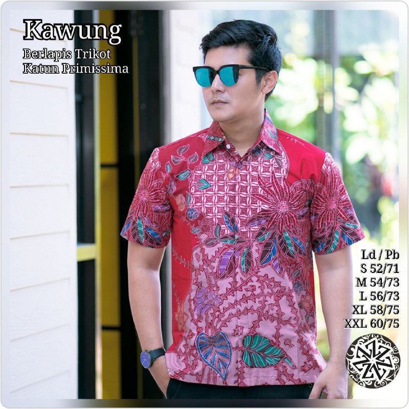 Hem Batik Tulis Pria Motif Kawung