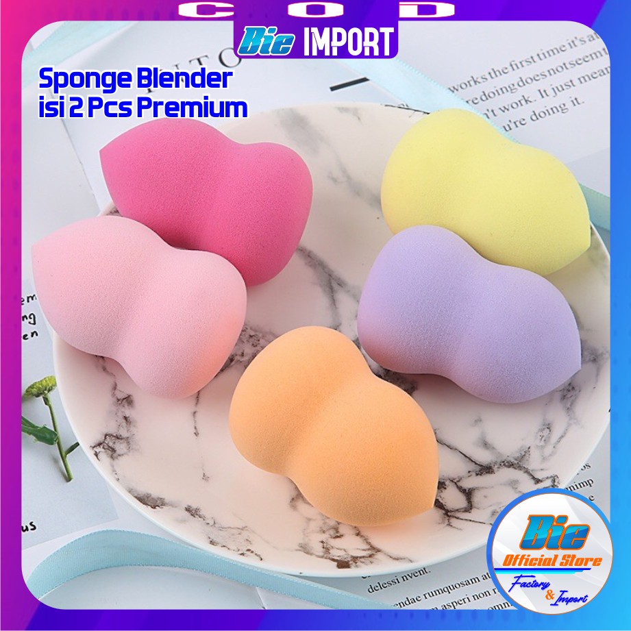 isi 2 Pcs Sponge Buff Make up Korean Style Import