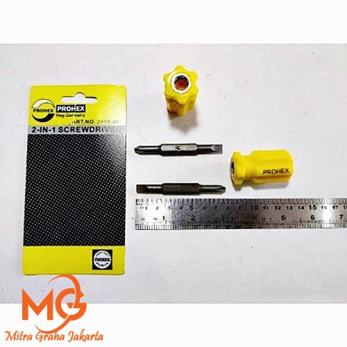 OBENG CEBOL / OBENG PENDEK BOLAK-BALIK PROHEX 2600-001 BERKUALITAS MGJ