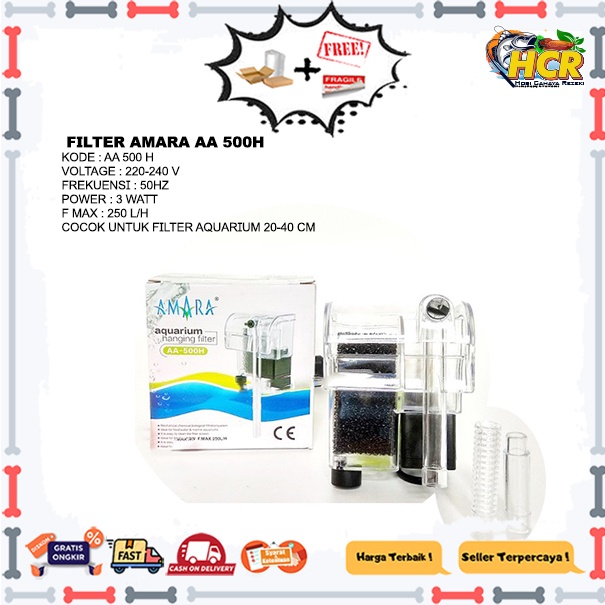 Filter Gantung Aquarium Hang On Filter Amara AA 500H