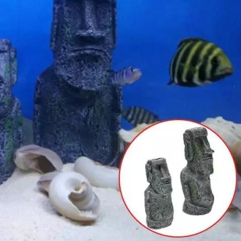 Dekorasi hiasan akuarium patung romawi - S Small