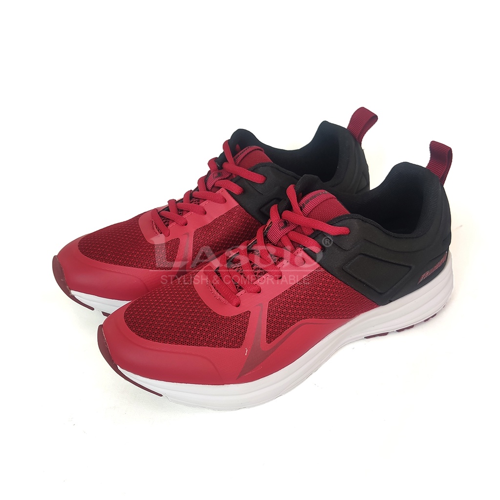 Sepatu Sneakers Running Maroon Putih Pria Rhumell - Volvo Maroon White