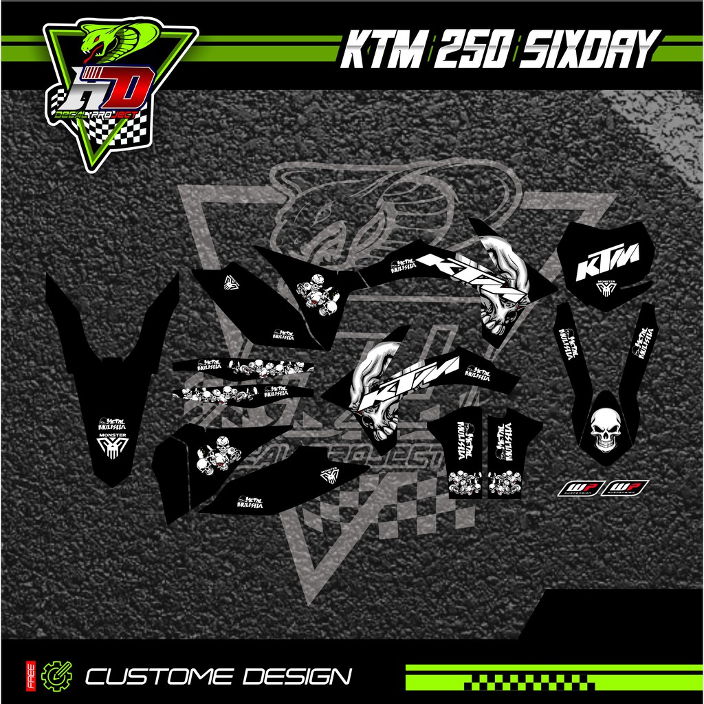 DECAL KTM 250 SIXDAY DECAL SIXDAY STRIPING KTM 250 STRIPING SIXDAY 08DECAL KTM 250 SIXDAY DECAL SIXD