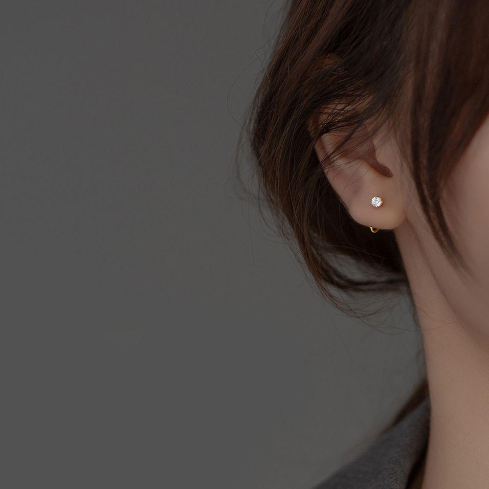 Mxbeauty Anting Helix Tulang Rawan Berbentuk C Zirkon Tidur Wearable Perempuan Gadis Tindik Gaya Korea