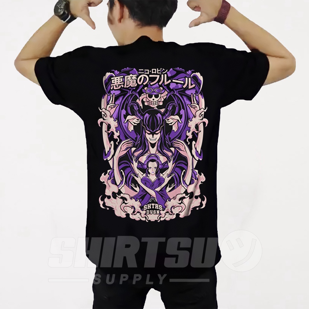 Baju Kaos T Shirt Distro Oblong Pria Wibu Gambar Sablon Merchandise Hitam Anime Bounty Wanted Nico R