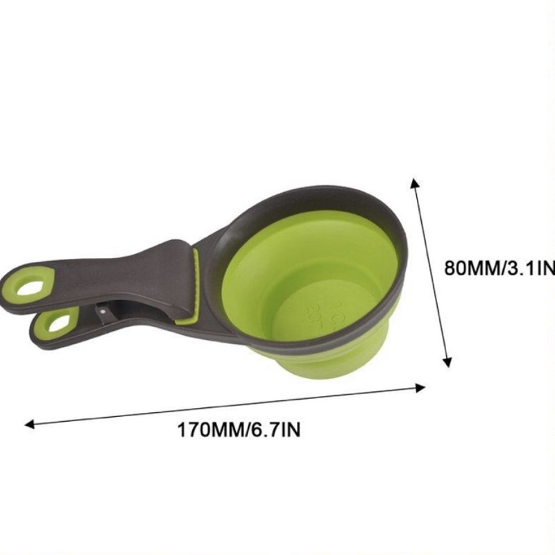 Mangkok lipat dan minum portable bahan silikon hewan peliharaan