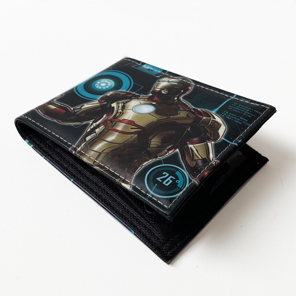 SHOPEE 6.6 SUPER SALE!! Dompet Anak Karakter Ironman I-301 Dompet Anak Laki-laki Kulit Sintetis + BOX