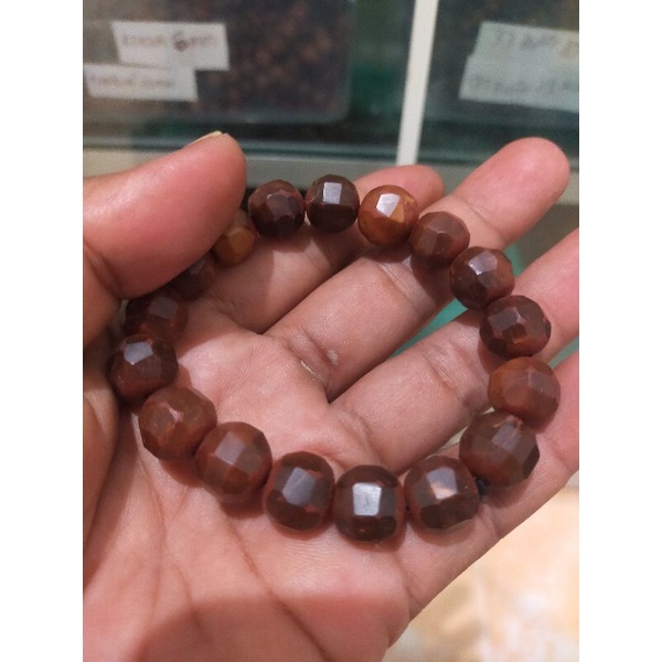 gelang kokka kaokah asli 12mm motif cutting/ gelang tasbih kaukah jumbo/gelang kaoka crystal besar