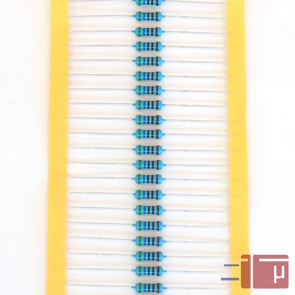 x10 Resistor 5K6 5.6K 1/2W Metal Film 1% Taiwan Kaki Tembaga