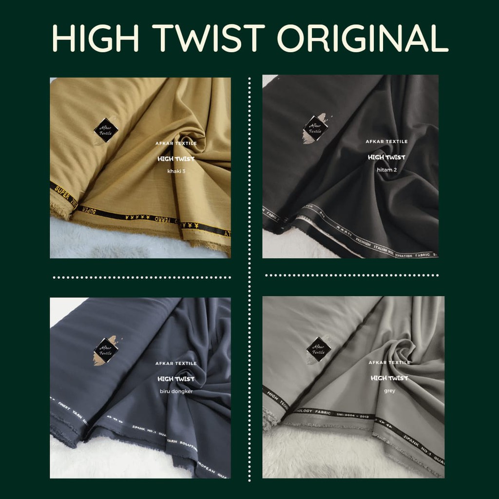 BAHAN CELANA / KAIN PEMDA /JAS / BLAZER / JET BLACK / HIGH TWIST CLASS ORI IMPORT [Lebar 1,5 Meter]