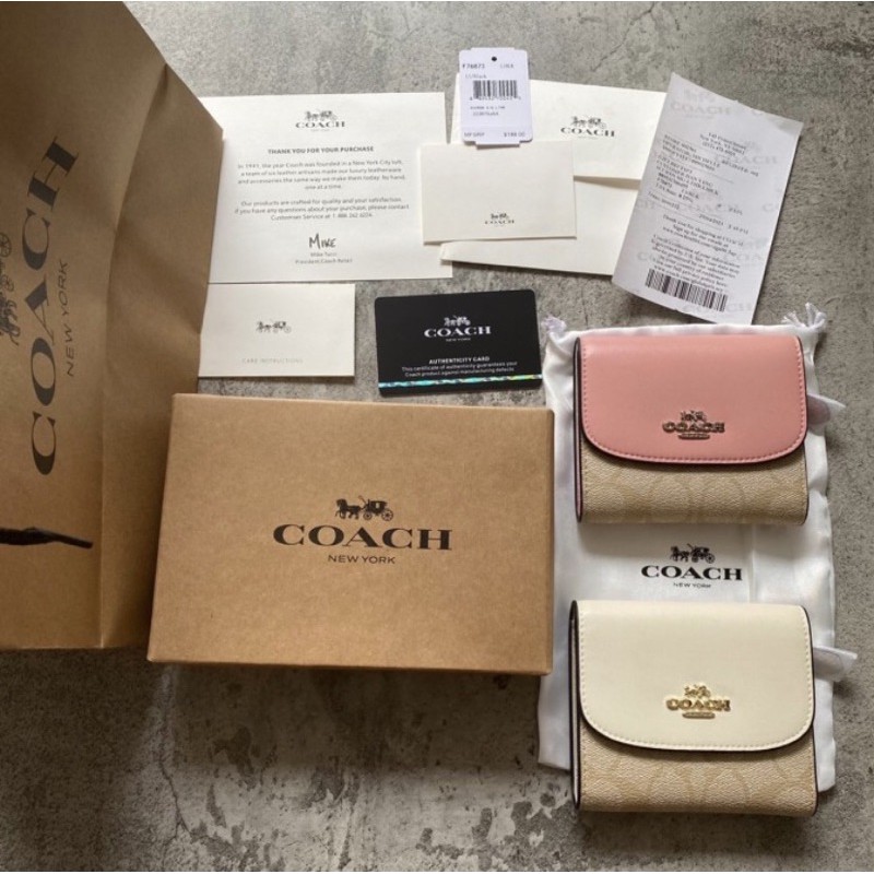 COACH SMALL WALLET IN SIGNATURE ORIGINAL 100%