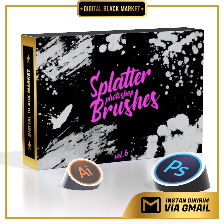 Splatter Stamp - Photoshop Brushes Vol6