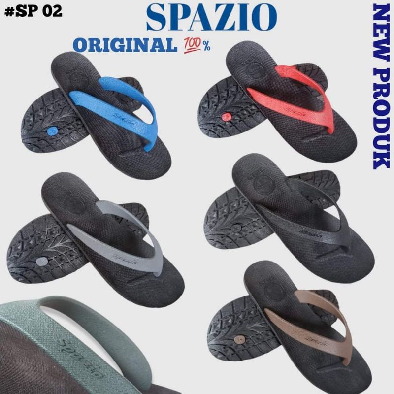 TERLARIS Sandal santai pria bahan karet anti slip super awet SPAZIO 02/SANDAL JEPIT/BUKAN SELOP/BUKAN BAN2 GESPER