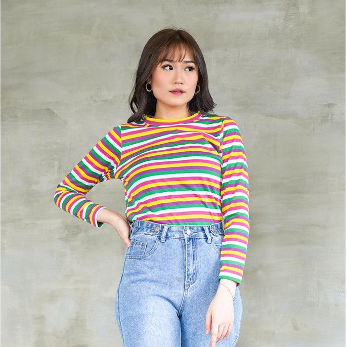 Lolipop Longsleeve Top Atasan Wanita Blouse Lengan Panjang