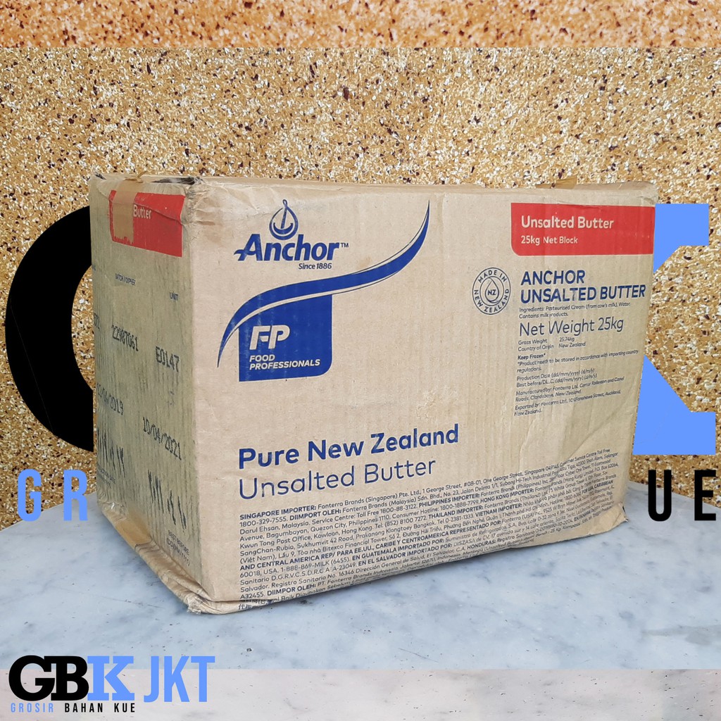 

Unsalted Butter Anchor 25 Kg