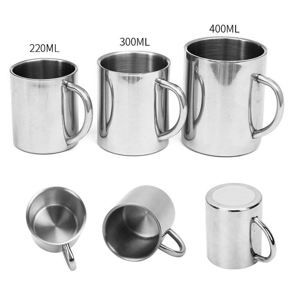 Lanfy Double Walled Cup Portable Menebal Untuk Kopi Teh Minuman Stainless Steel Insulated Mug Mug Mug