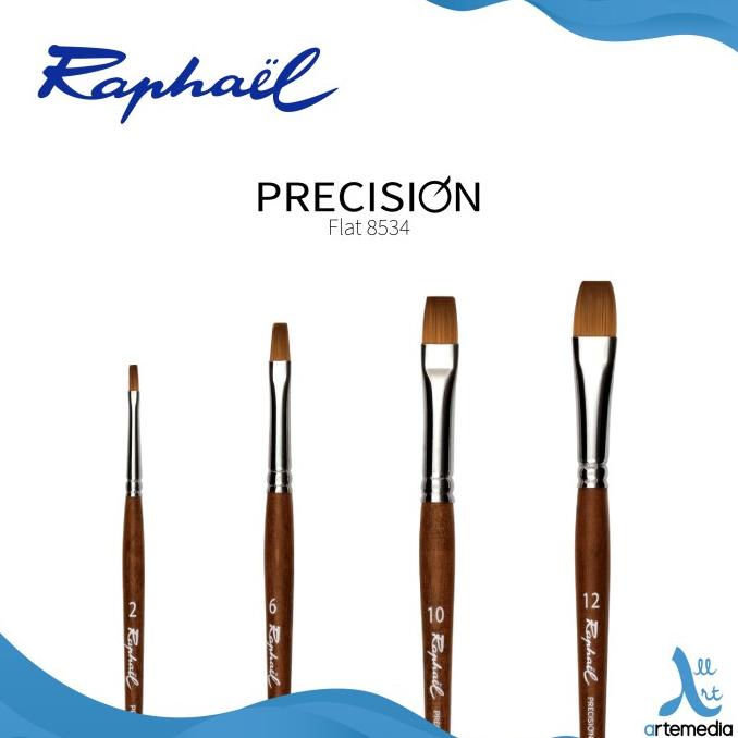 

Kuas Lukis Raphael 8534 Flat Precision Synthetic Brush Short Handle