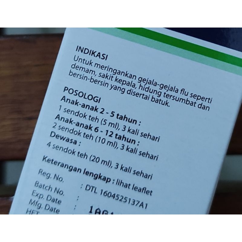 Paratusin Sirup / Meringankan Gejala Flu / Demam / Sakit Kepala / Hidung Tersumbat / Bersin / Batuk