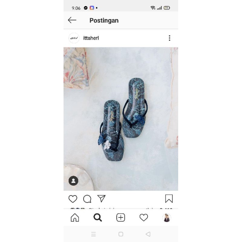 ittaherl dandelion flipflop black 39