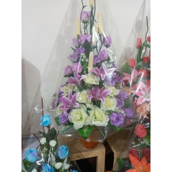 Buket bunga meja artificial surabaya / buket bunga palsu / bunga artificial