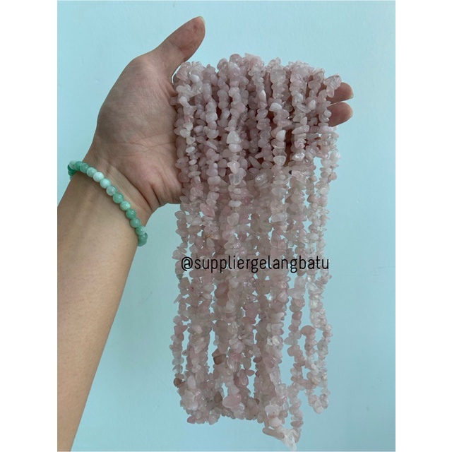 kerikil Batu alam ROSE QUARTZ 1cm kuarsa pink kalimantan pilihan akik