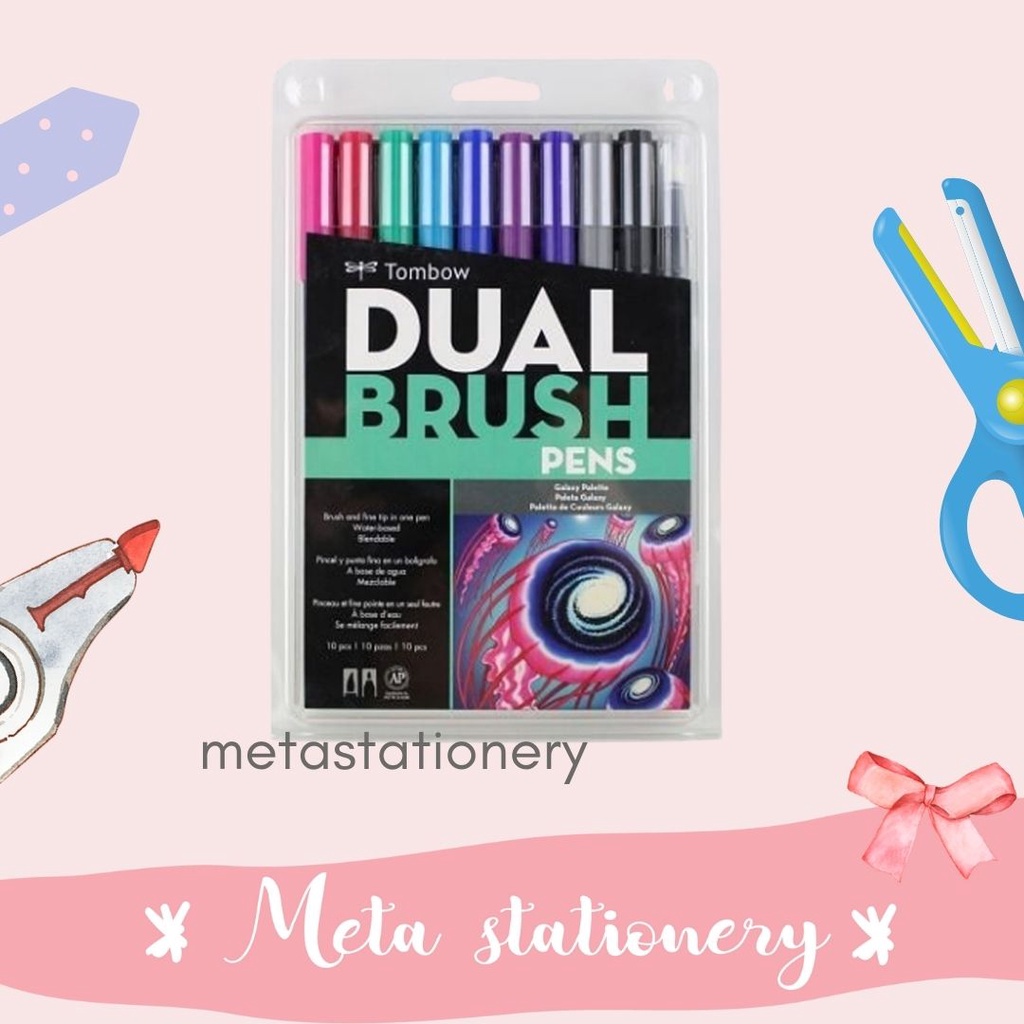 

Dual Brush Pen Tombow Galaxy Pallete isi 10pc