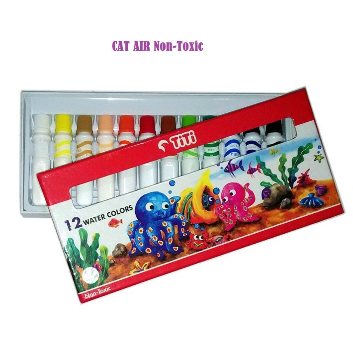 

Cat Air Non Toxic 12 Water Colors 6ml - Titi