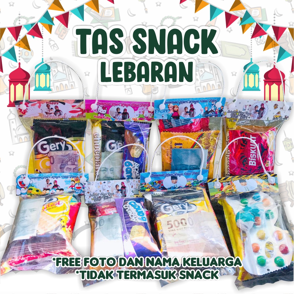 PLASTIK THR LEBARAN IDUL FITRI CUSTOM FOTO | PLASTIK SNACK LEBARAN | AMPLOP PLASTIK