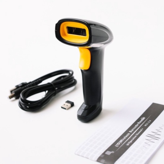 Sharkpos BS2108W Scanner Barcode 1D Wireless USB Dongle Receiver E81W Tanpa Stand