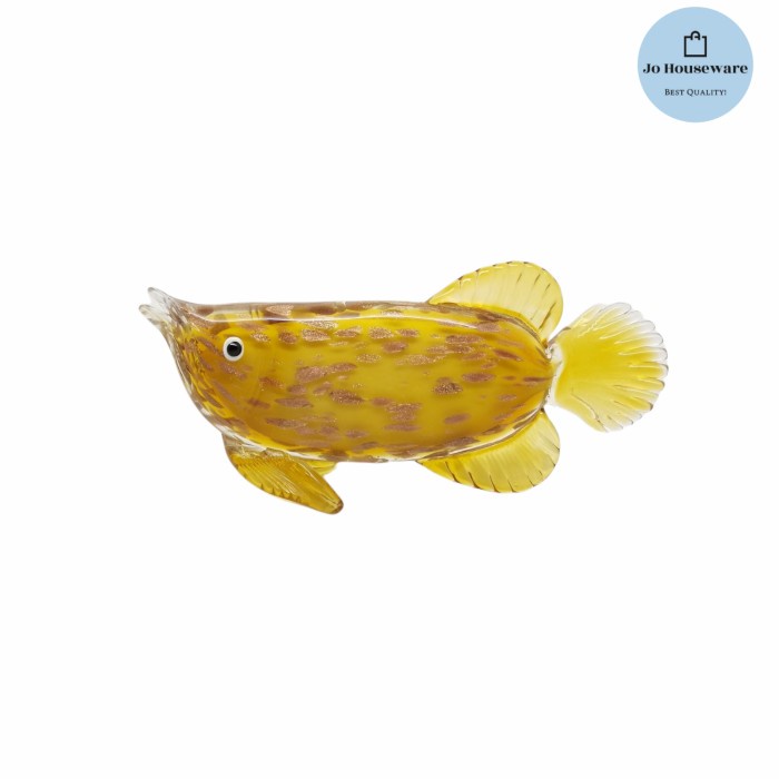 Pajangan kristal ikan arwana cantik dekorasi elrgan L-6