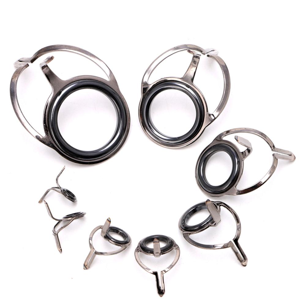 NICKOLAS1 Tips Pancing Guides Two-foot guide Ring Mata Pemandu Kawat Loop Aksesoris Pancing Stainless Steel