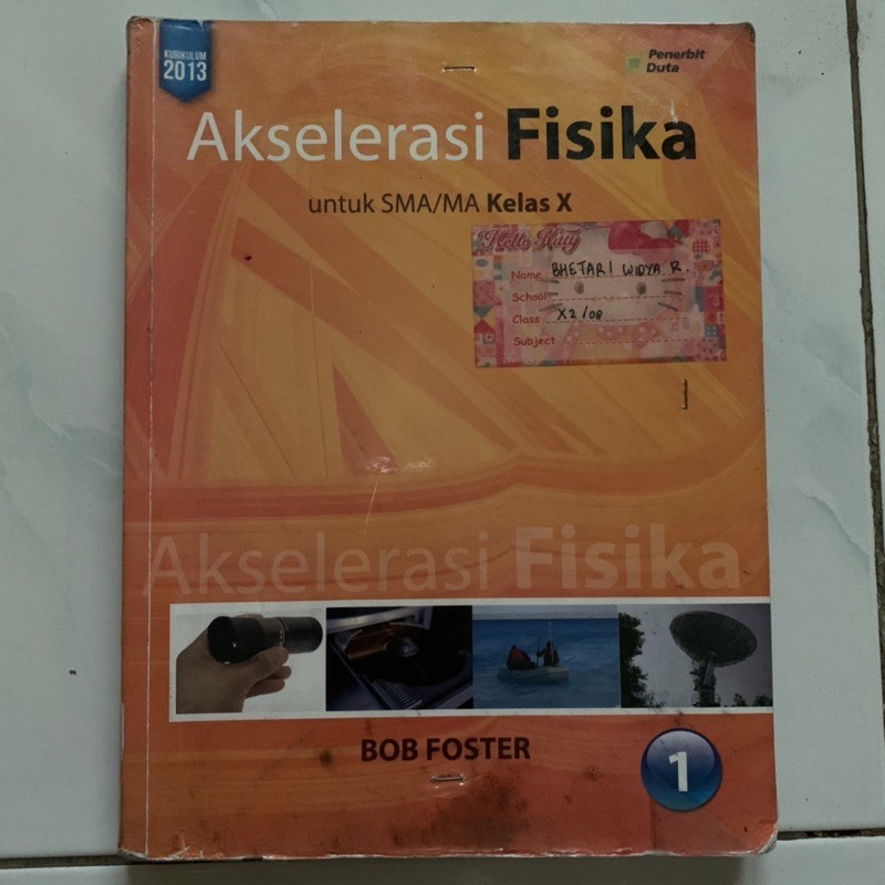 Buku Paket Fisika Akselerasi Fisika Bob Foster SMA MA Kelas 2 / 10 / X Kurikulum 2013