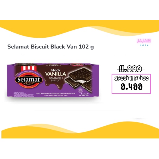 

Selamat Biskuit Black Vanilla 102 gram