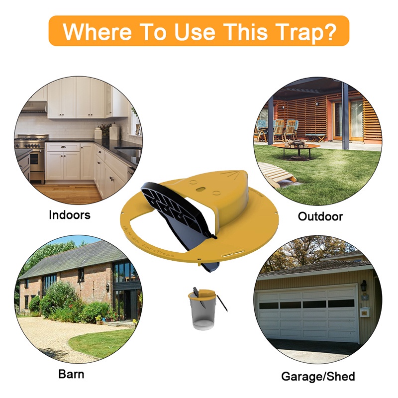 Mouse Trap Original Rat Jebakan Perangkap Tikus / Flip Slide Bucket Lid Rat Mouse trap Ember Reusable Untuk Outdoor-5