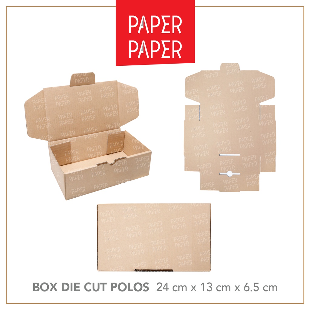 

Kardus Box Karton Die Cut 24X13X6.5 Polos - Baru - Murah