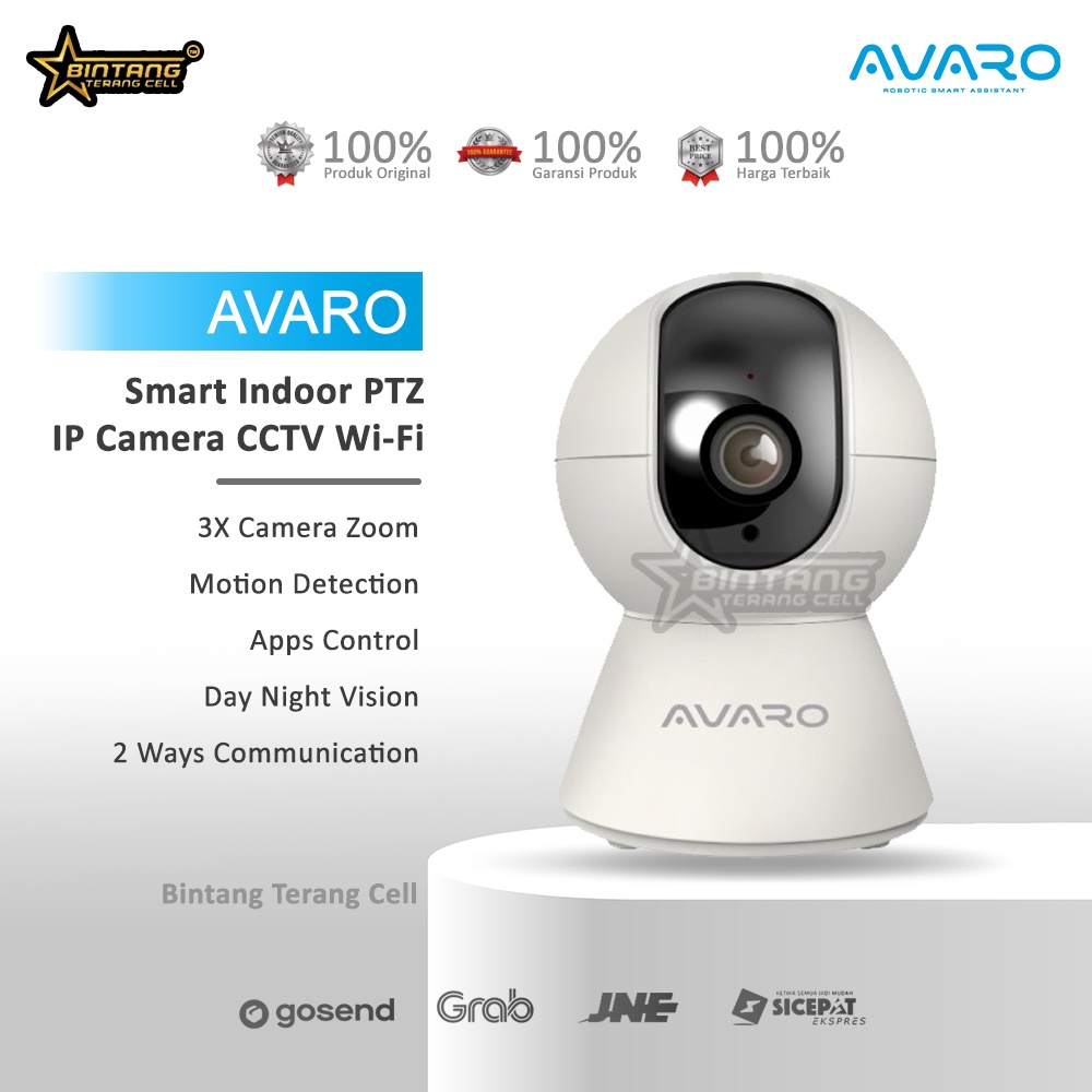 Jual Avaro Smart Indoor Ptz Ip Camera Cctv Wifi Iot Home Automation Shopee Indonesia