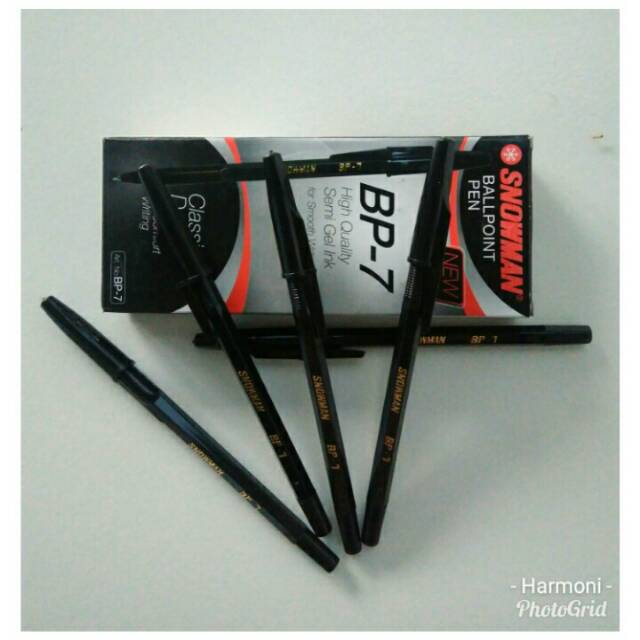 

PULPEN SNOWMAN BP7 WARNA HITAM BALL POINT