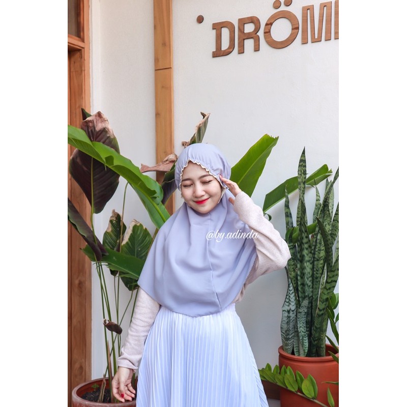 BERGO DAISY KERUT RENDA TALI PREMIUM NON PET DIAMOND HIJAB JILBAB INSTANT maryam