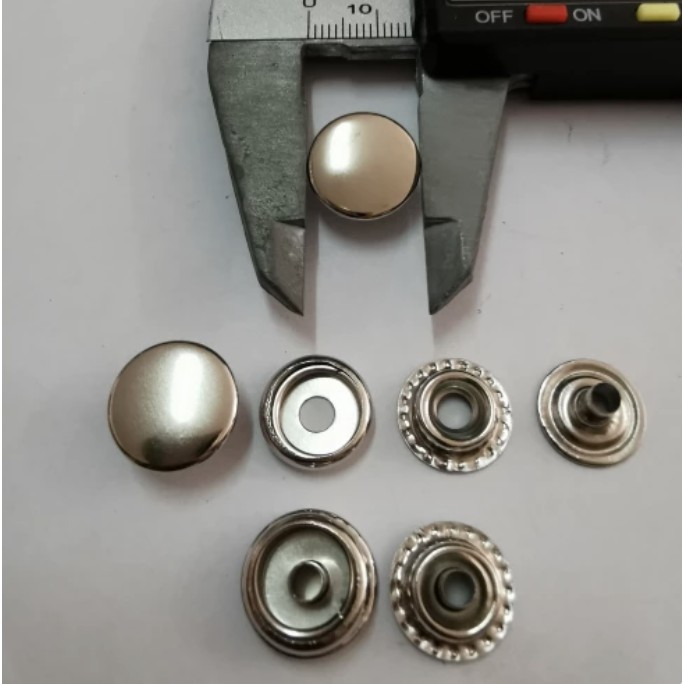 [5 gross] kancing cetet besi 15mm / kancing jaket 7050 / cetet besi/ nikel / blacknikel / antigold