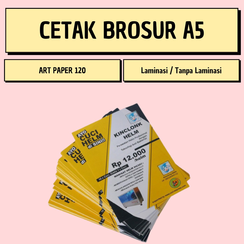 

Cetak Brosur Custom Ukuran A5 Laminasi atau Tanpa Laminasi
