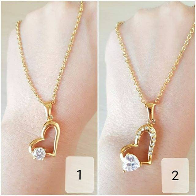 Kalung titanium Gold Love Import Antikarat Selamanya