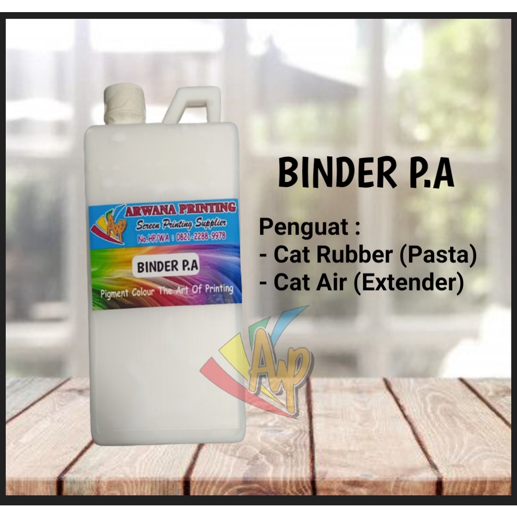 

Binder P.A Penguat Cat Sablon Extender Dan Rubber 1kg