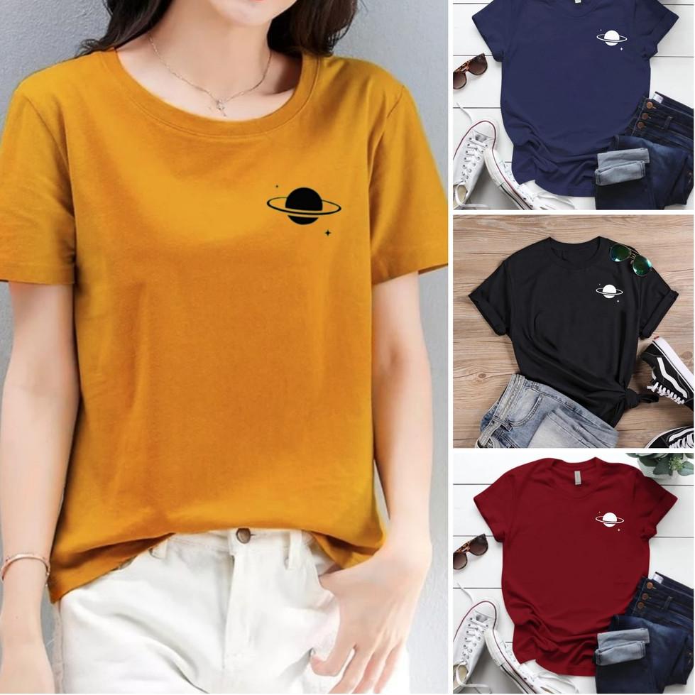 [PRODUK KR7WZ] Tshirt Wanita / Kaos Wanita Dewasa / Atasan Baju Kaos Wanita Katun Combed NWF