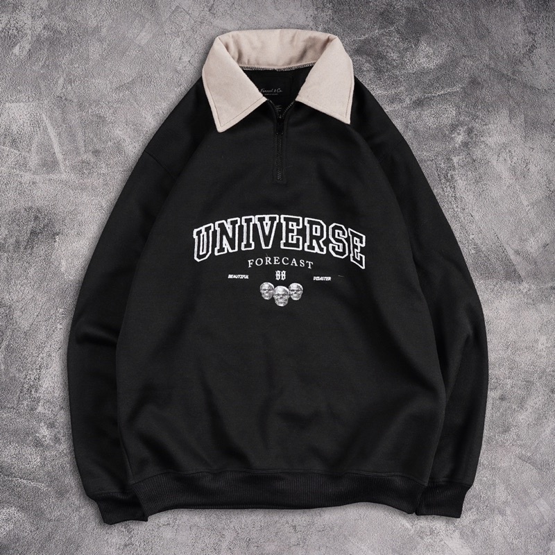 [N00784] Jaket Sweater Rugby Motif UNIVERSE