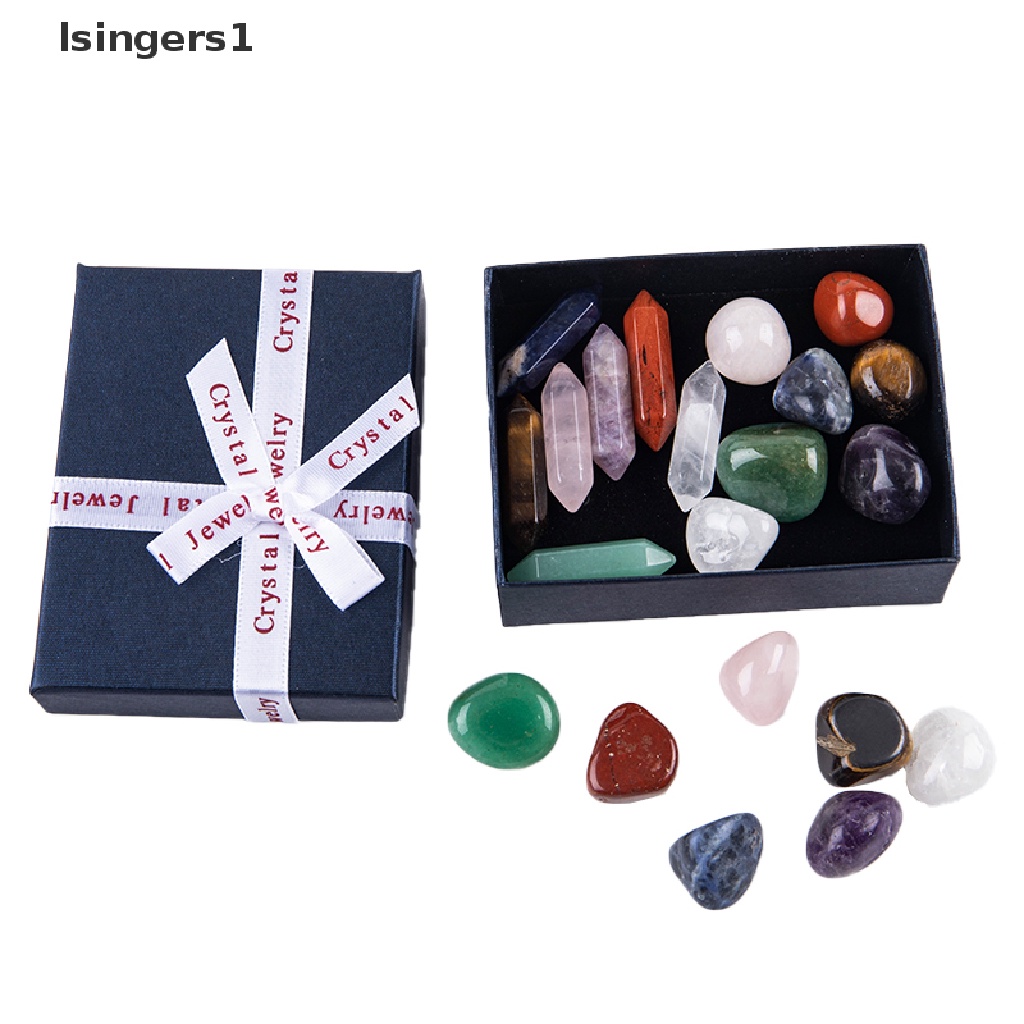 (lsingers1) 14pcs / Set Batu Permata Kristal Chakra Energi Penyembuh Untuk Dekorasi / Hadiah